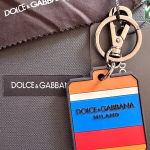 Dolce & Gabbana Multicolor Logo Keychain Bag Charm